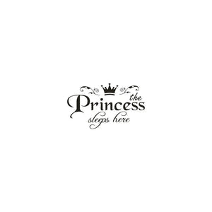 Princess Letter Wall Sticker Removable Self VelnoraUSA