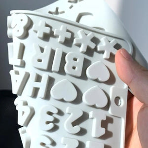 2Pcs Reusable Silicone Letter Number Molds VelnoraUSA