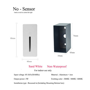 Pir Sensor Wall Lamp Embedded Step VelnoraUSA