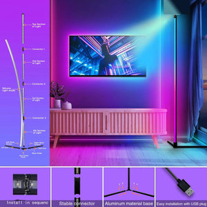 Rgb Dream Color Floor Lamp Music VelnoraUSA