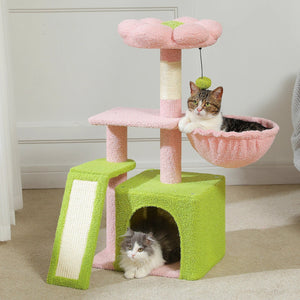Small Cat Tree Cat Tower Natural VelnoraUSA