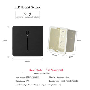 Pir Sensor Wall Lamp Embedded Step VelnoraUSA