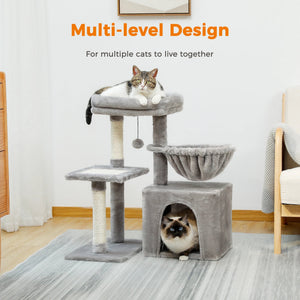Small Cat Tree Cat Tower Natural VelnoraUSA