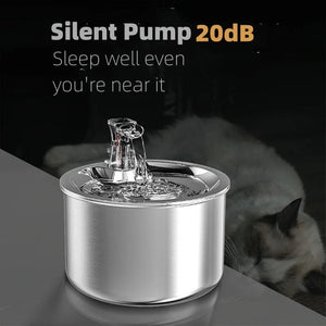 2L Fully Stainless Steel Pet Water VelnoraUSA