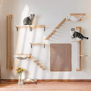 Cat Climbing Shelf Wall Mounted Four VelnoraUSA