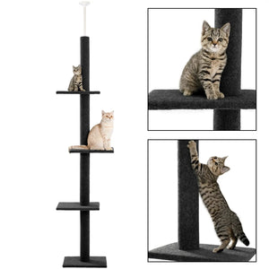 Adjustable Height Cat Tree Indoor Floor VelnoraUSA