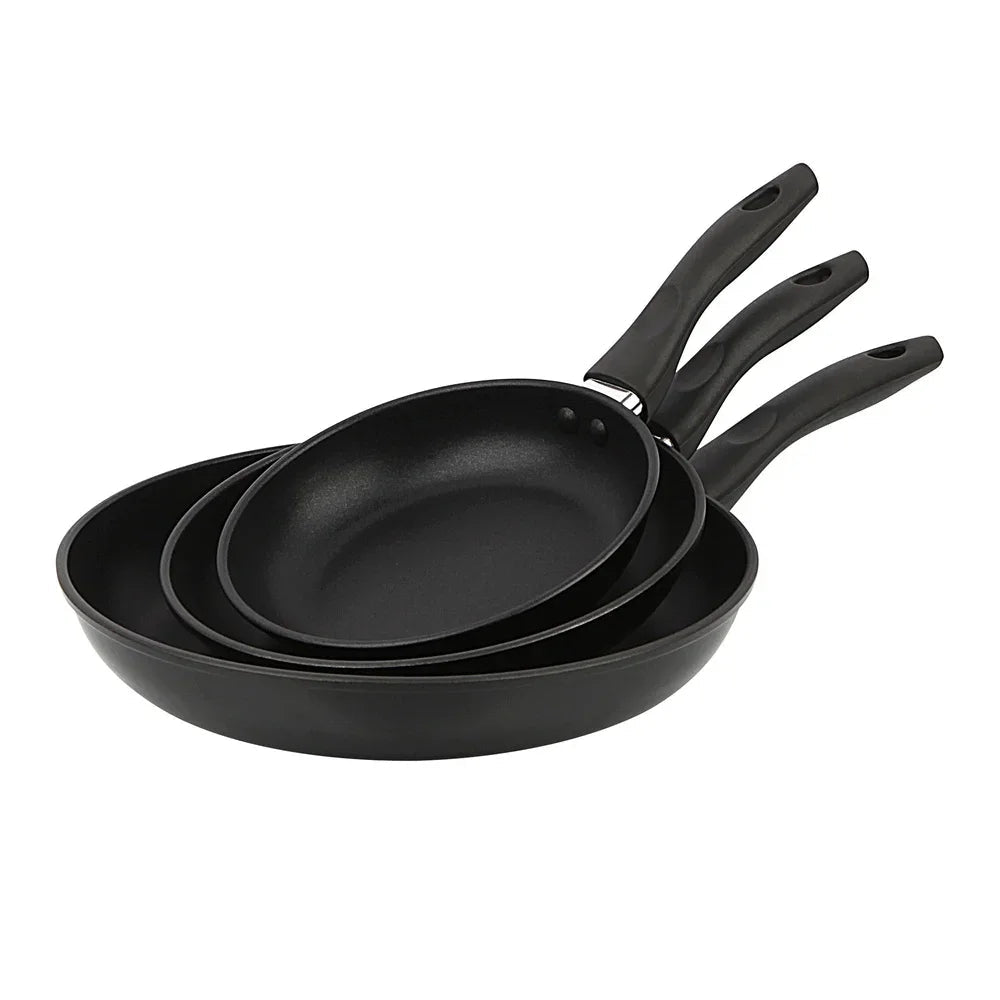 3-Piece Nonstick Skillet Set Aluminum Cookware VelnoraUSA