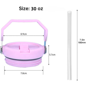 1Pc 30/20Oz Spill-Proof Cup Lid Straw VelnoraUSA