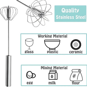 Semi-Auto Egg Beater Rapid Whisk Cream VelnoraUSA
