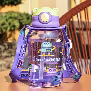 Cute Kids Water Bottle Straw Free VelnoraUSA