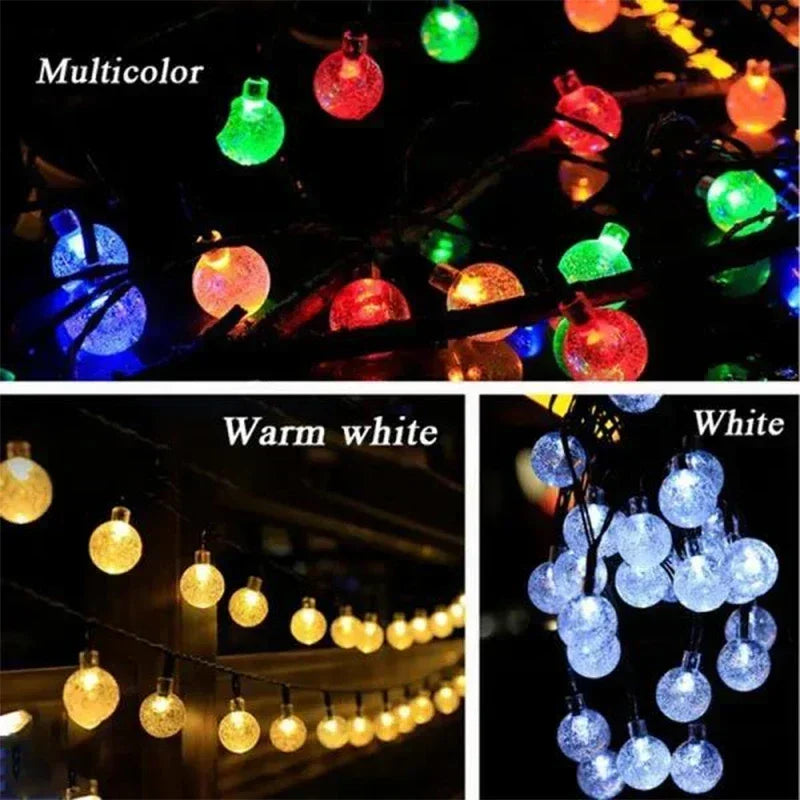 SolarGlow Crystal Fairy String Lights