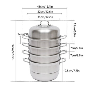 Stainless Steel 5 Tier Pot Steaming VelnoraUSA