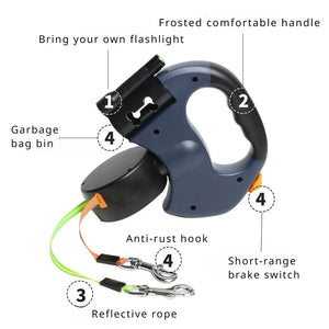 Automatic Retractable Two-End Pet Leash Dog VelnoraUSA