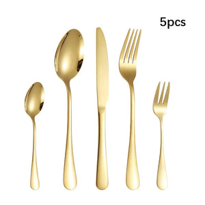 6/30Pcs Golden Stainless Steel Tableware Knife VelnoraUSA