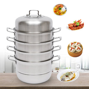 Stainless Steel 5 Tier Pot Steaming VelnoraUSA