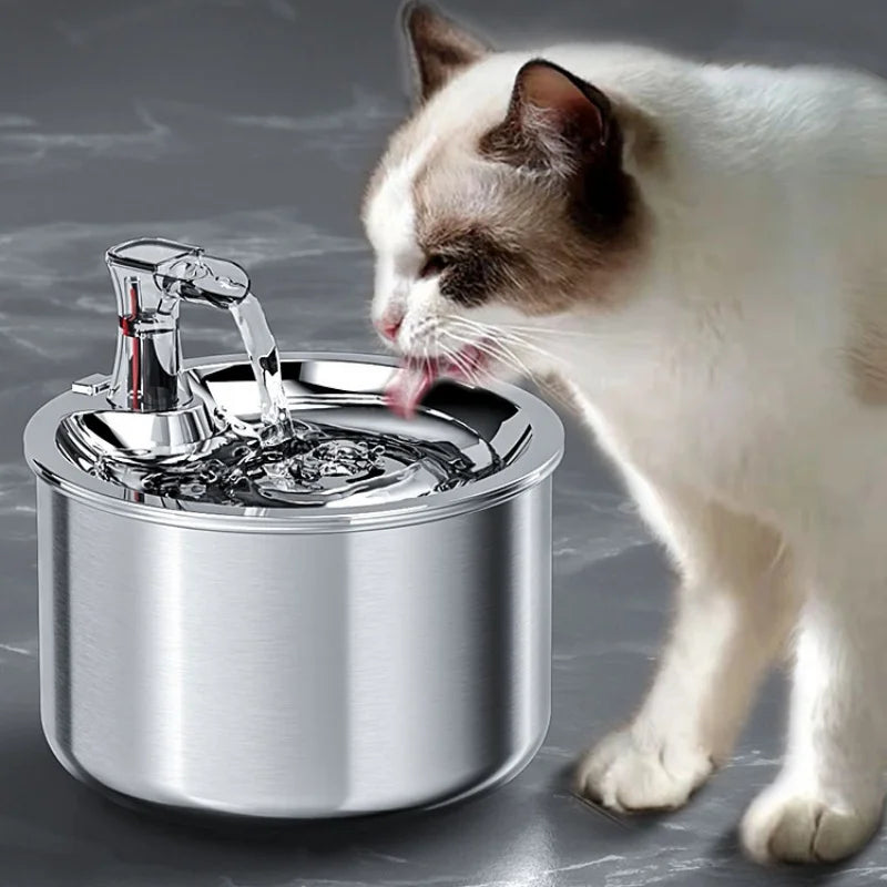 2L Fully Stainless Steel Pet Water VelnoraUSA