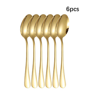 6/30Pcs Golden Stainless Steel Tableware Knife VelnoraUSA