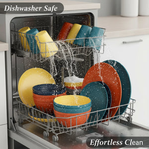 32-Piece Wheat Straw Dinnerware Set VelnoraUSA