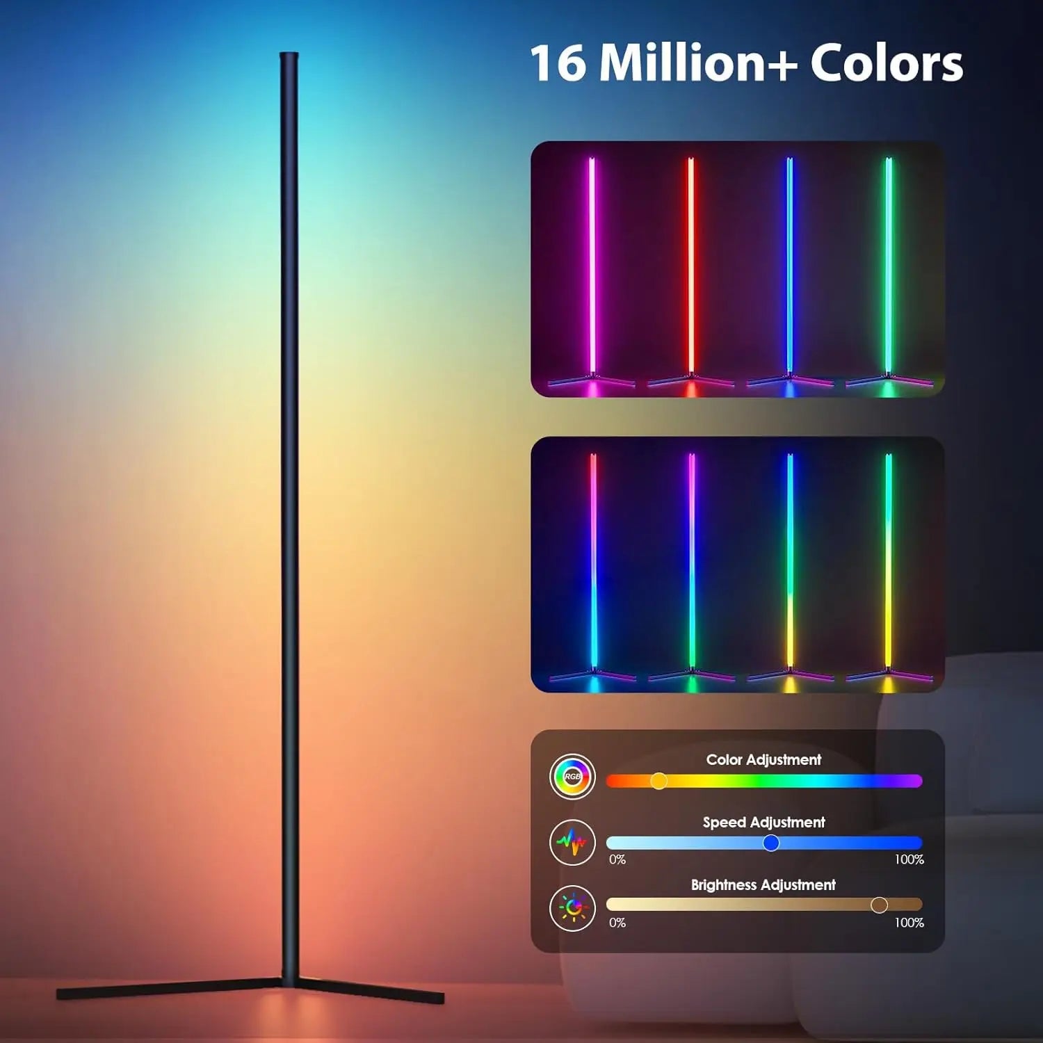 Rgb Dream Color Floor Lamp Music VelnoraUSA