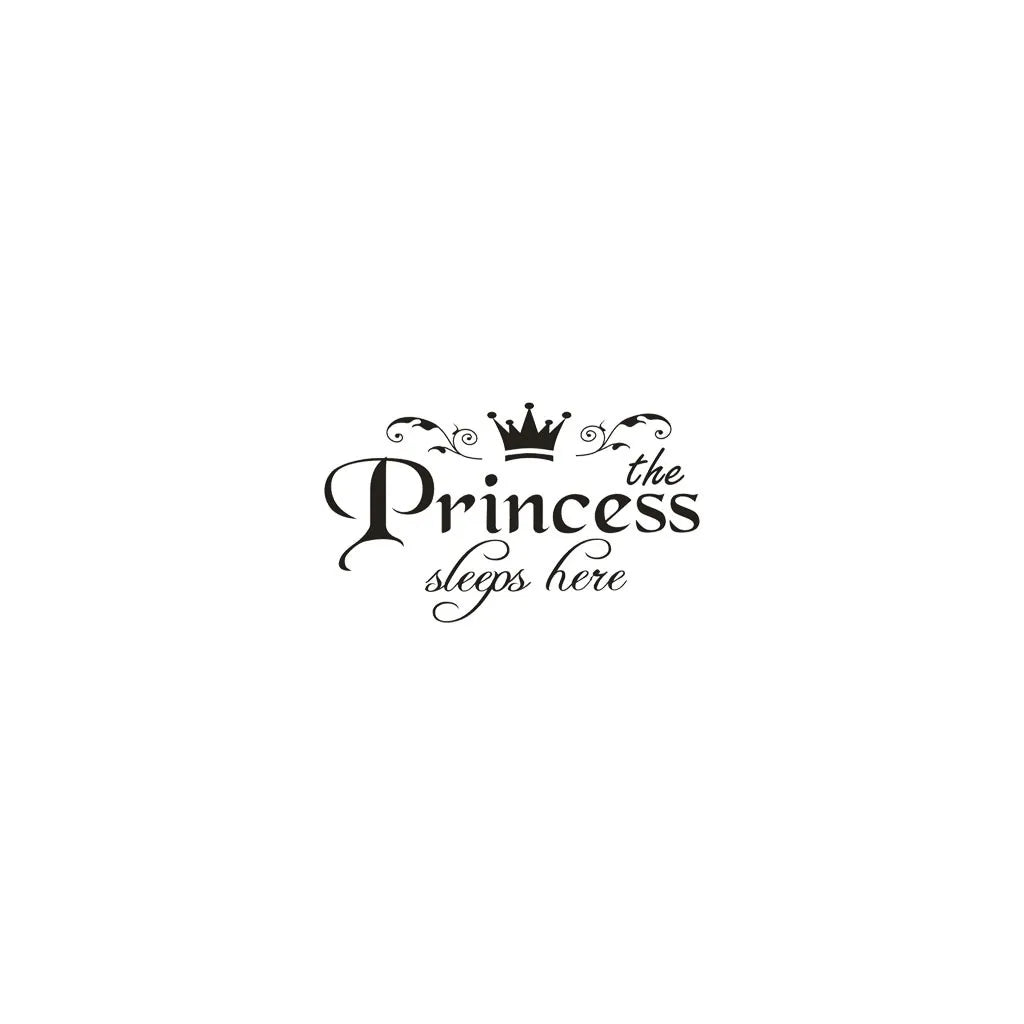 Princess Letter Wall Sticker Removable Self VelnoraUSA