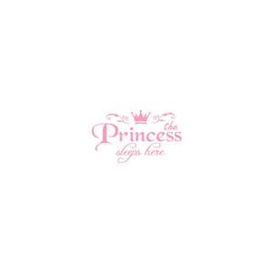 Princess Letter Wall Sticker Removable Self VelnoraUSA