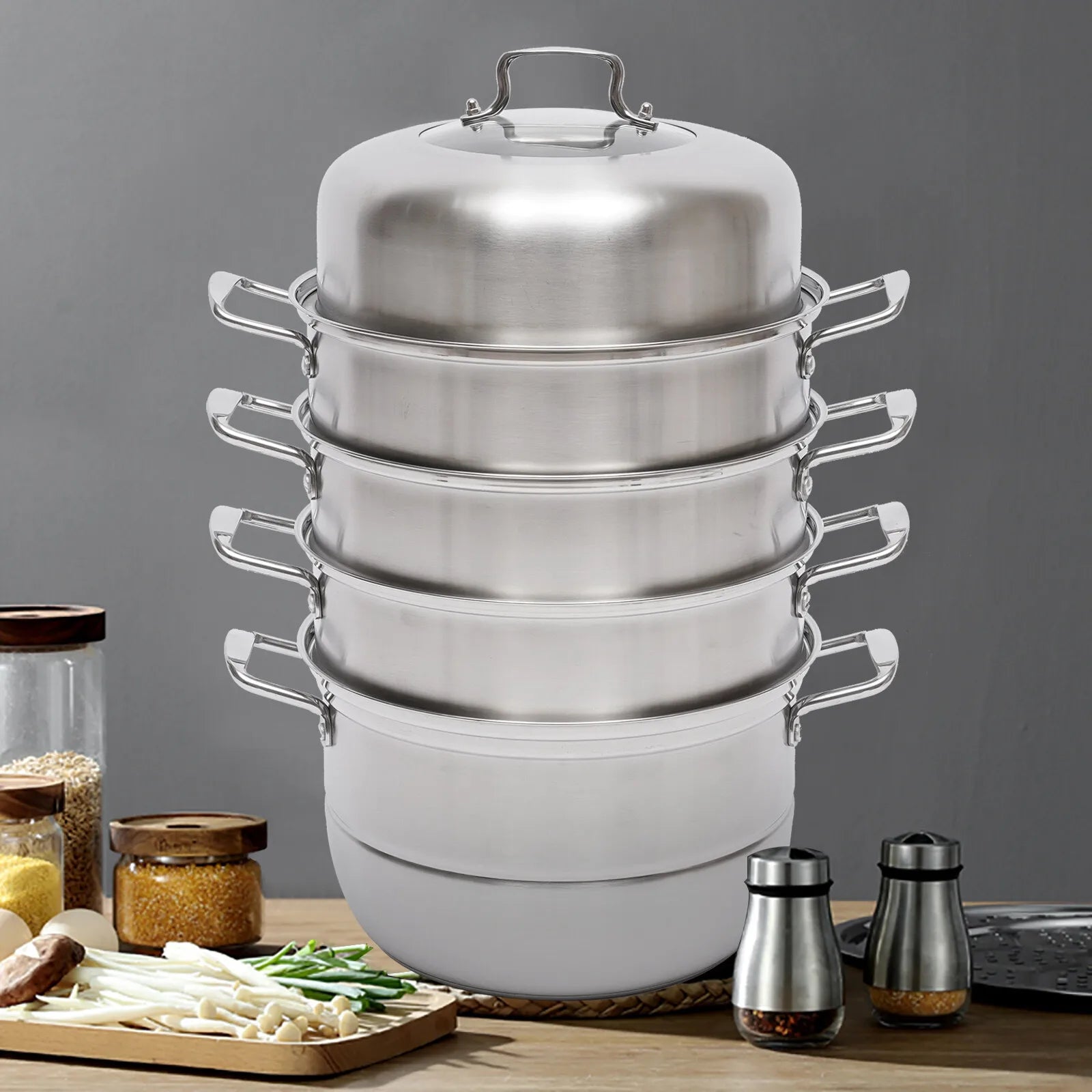 5 Tier Stainless Steel Steamer Pot
