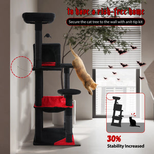 Gothic Cat Tree Indoor Cats Tall VelnoraUSA