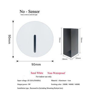 Pir Sensor Wall Lamp Embedded Step VelnoraUSA