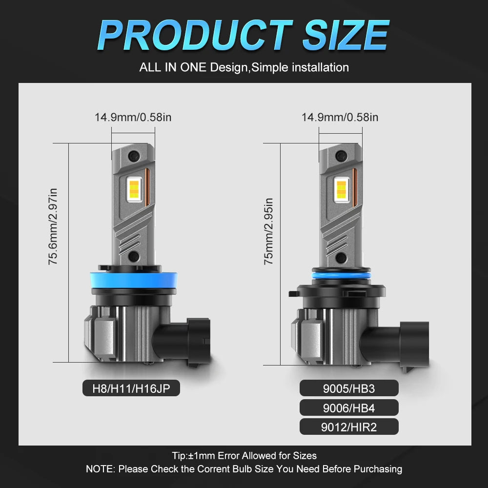 2026 H8 H11 9005 9006 Hb3 VelnoraUSA