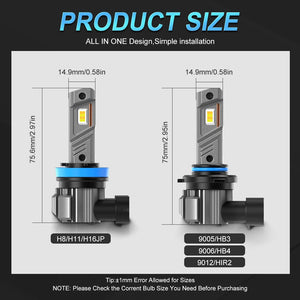 2026 H8 H11 9005 9006 Hb3 VelnoraUSA