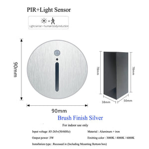 Pir Sensor Wall Lamp Embedded Step VelnoraUSA