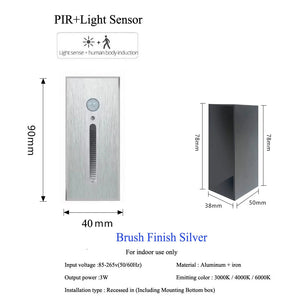 Pir Sensor Wall Lamp Embedded Step VelnoraUSA