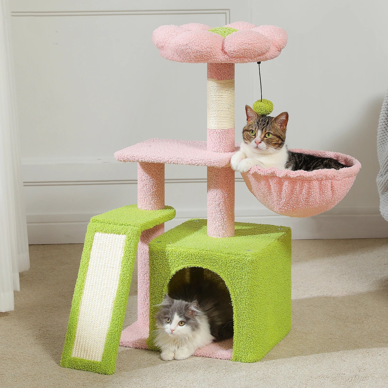 Small Cat Tree Cat Tower Natural VelnoraUSA