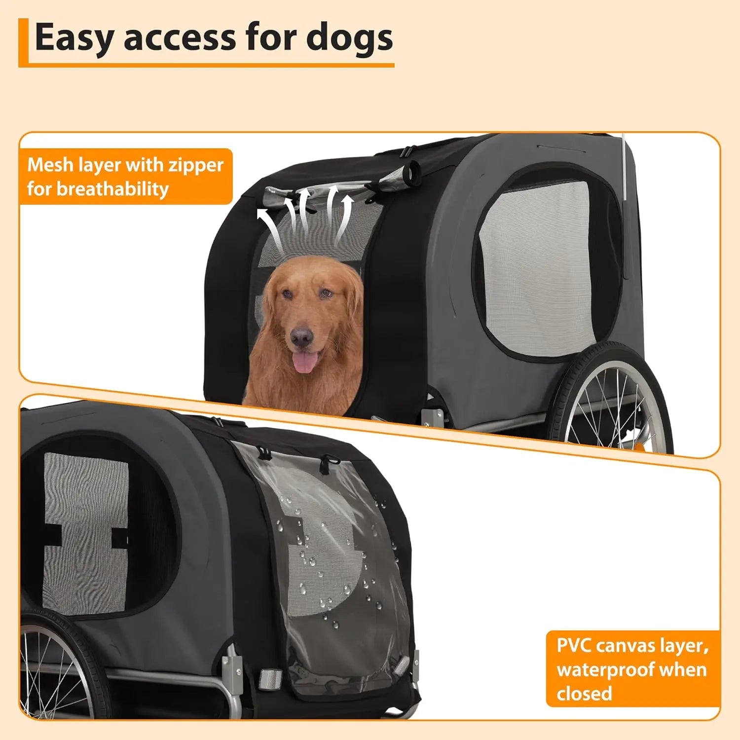 Folding Dog Bike Trailer