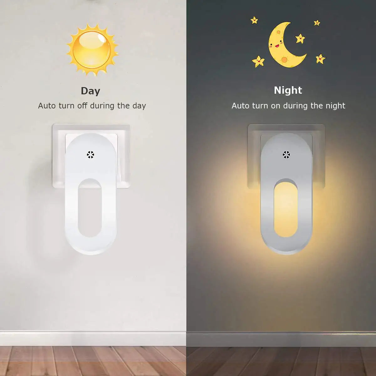 Eu/Us Plug Wall Night Light Socket VelnoraUSA