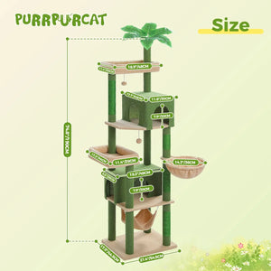 190Cm Large Cat Tree 6-Level Cat VelnoraUSA