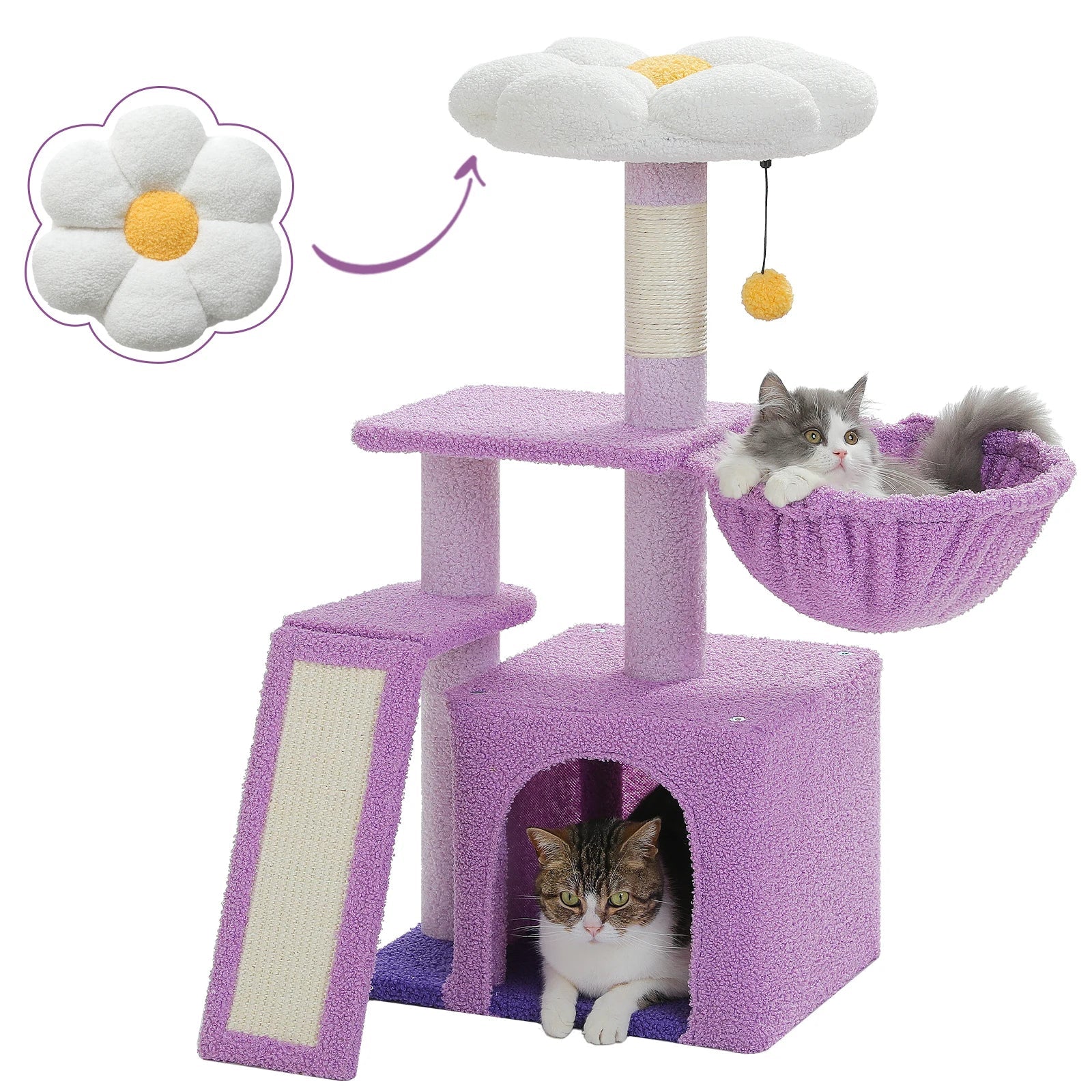 Small Cat Tree Cat Tower Natural VelnoraUSA