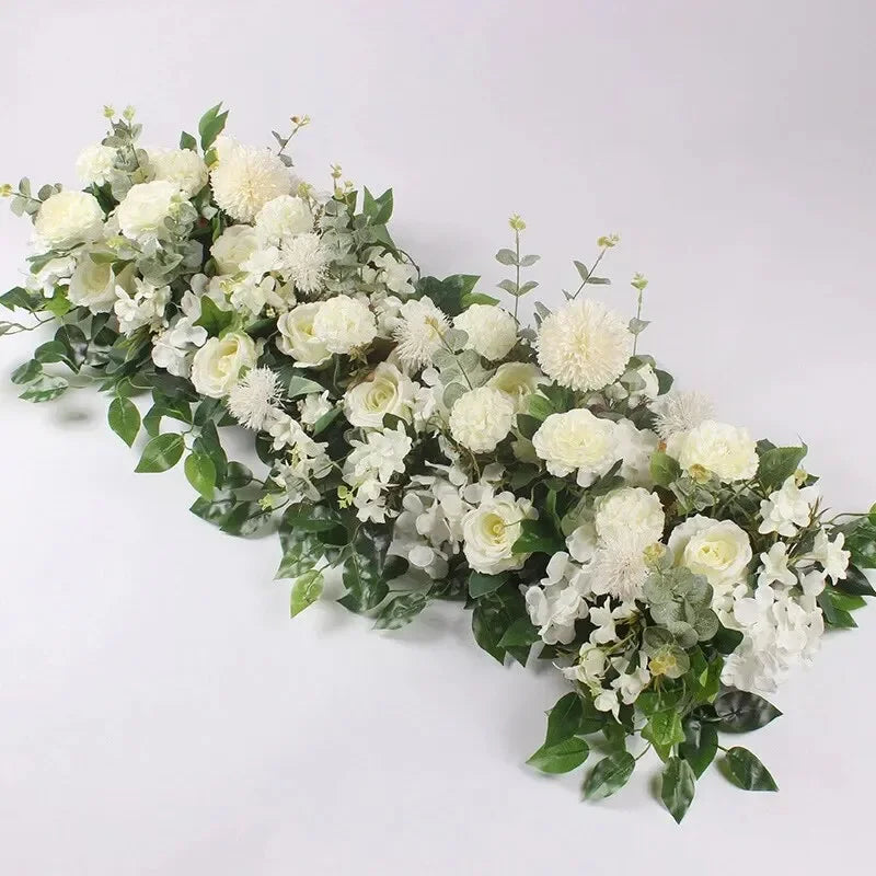 Luxury White Rose Floral Garland