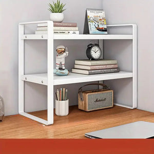 Lusqi 2 Tier Shelf Desktop Storage VelnoraUSA