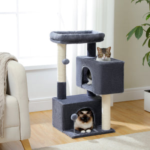 Small Cat Tree Cat Tower Natural VelnoraUSA