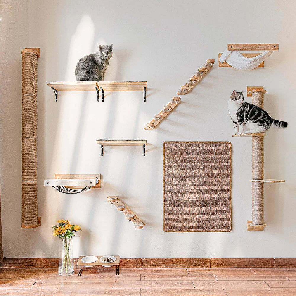 Cat Climbing Shelf Wall Mounted Four VelnoraUSA