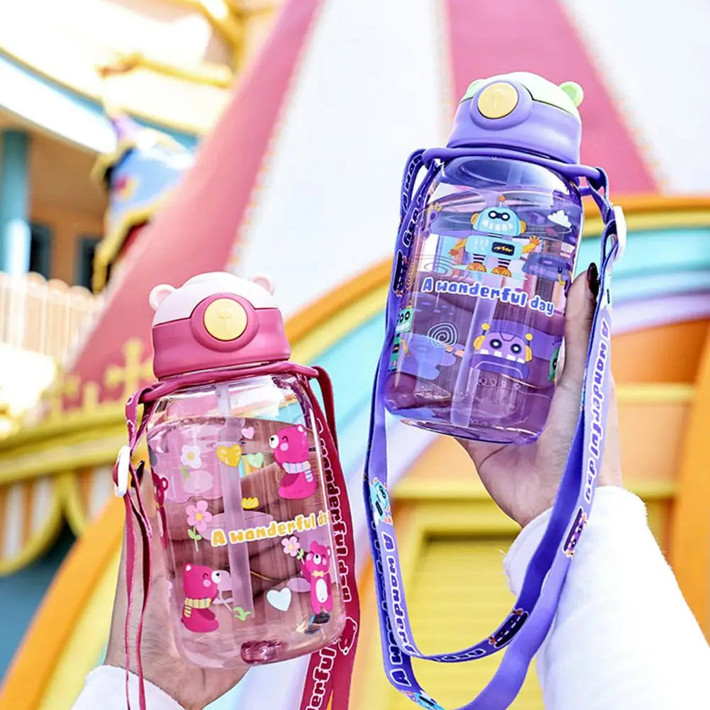 Cute Kids Water Bottle Straw Free VelnoraUSA
