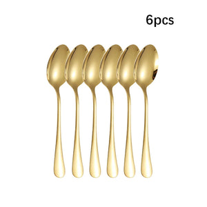 6/30Pcs Golden Stainless Steel Tableware Knife VelnoraUSA