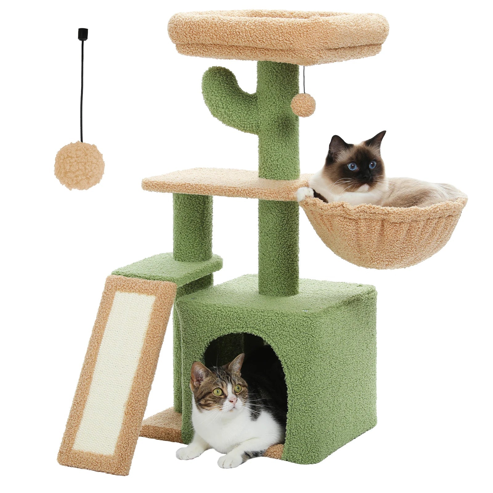 Small Cat Tree Cat Tower Natural VelnoraUSA