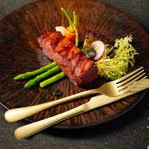 6/30Pcs Golden Stainless Steel Tableware Knife VelnoraUSA