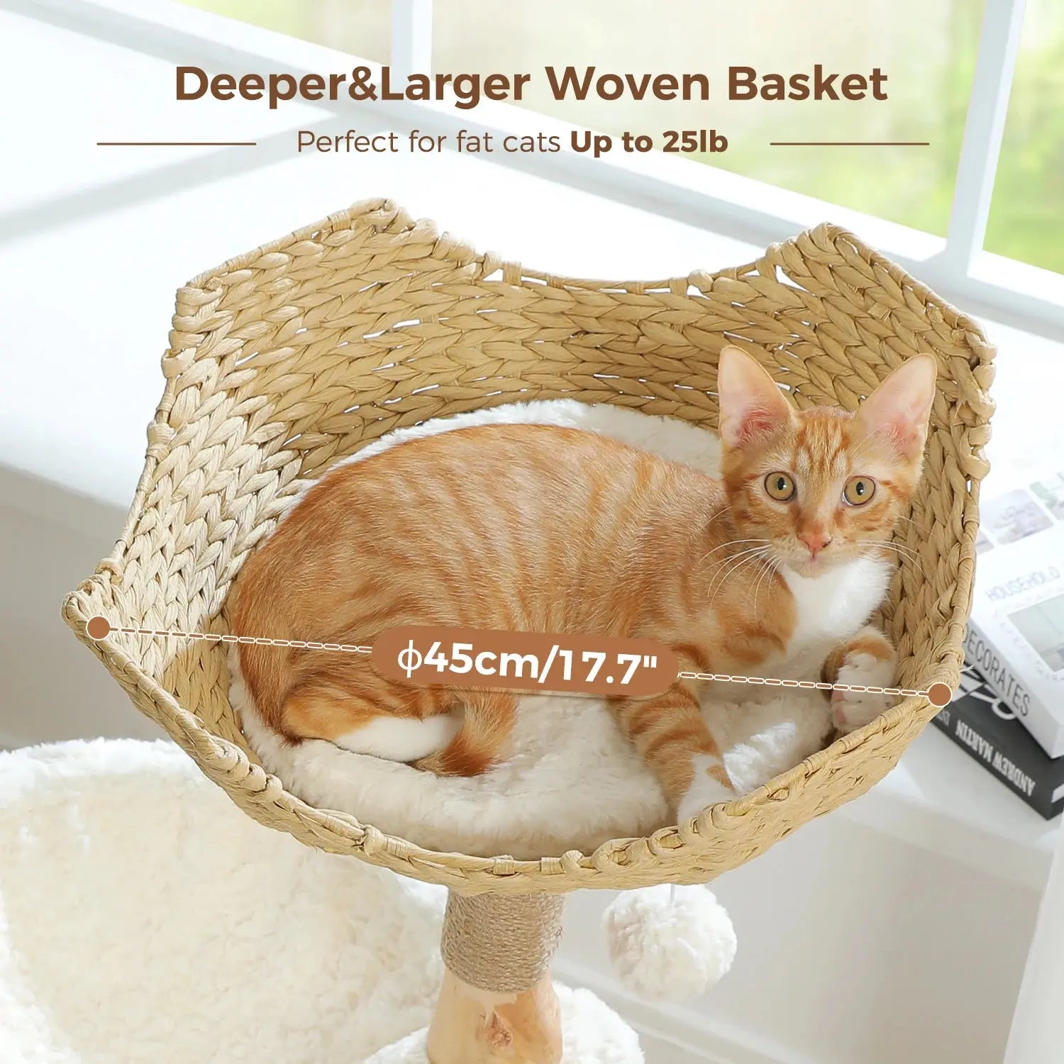 Modern Cat Tree Tower Natural Solid VelnoraUSA