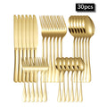 Golden Stainless Steel Tableware Set