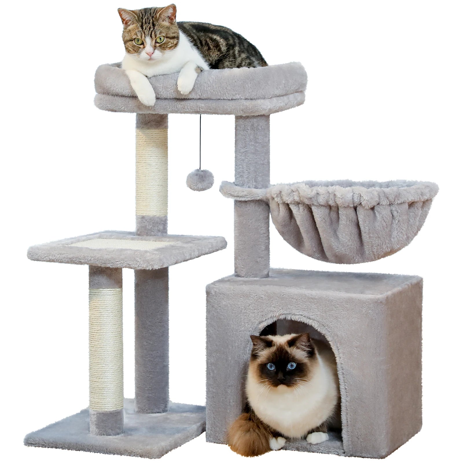 Small Cat Tree Cat Tower Natural VelnoraUSA