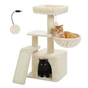 Small Cat Tree Cat Tower Natural VelnoraUSA