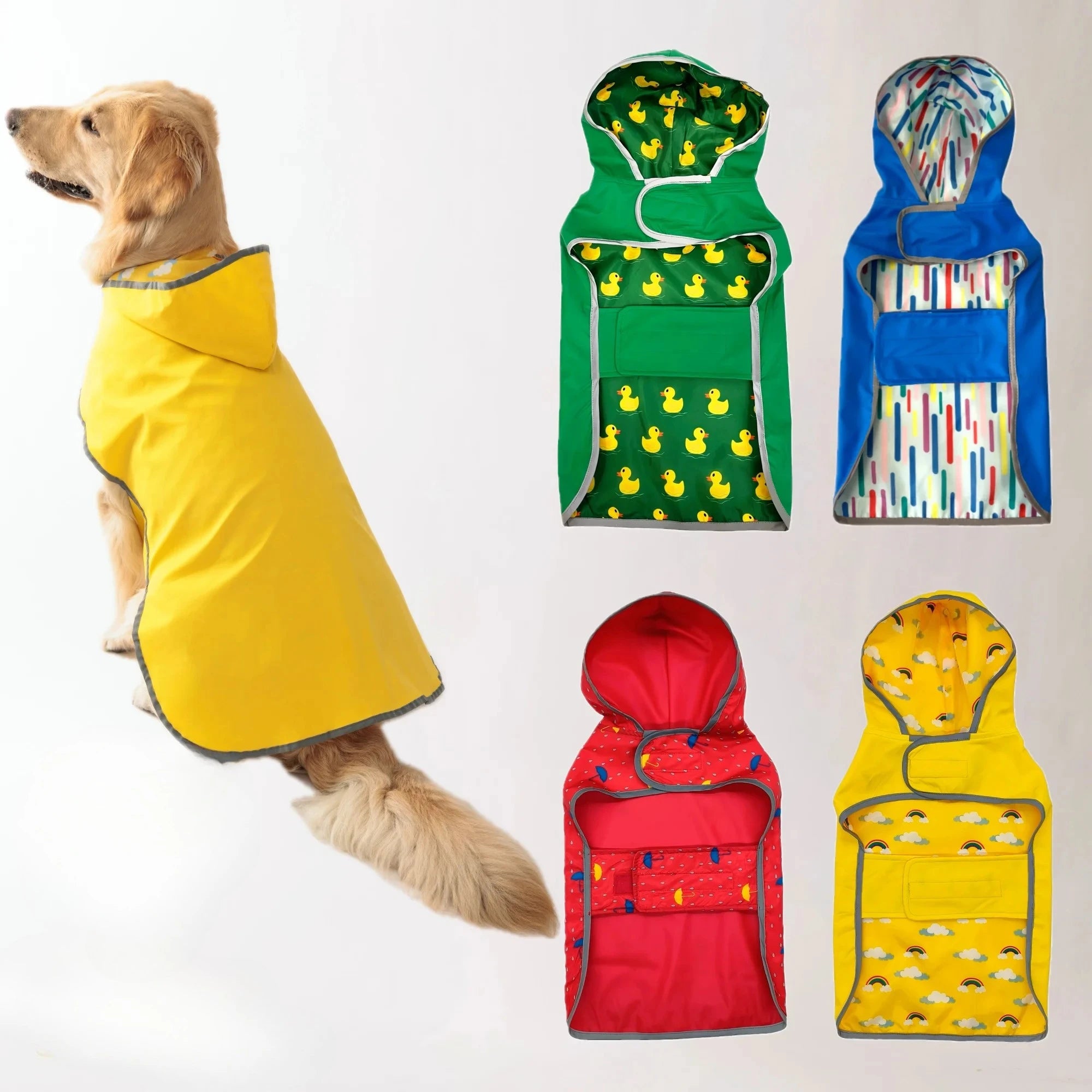 Waterproof Yellow Dog Raincoat